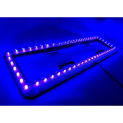 Рамка номера для автомобіля з підсвічуванням OEM LED Синій (131340)