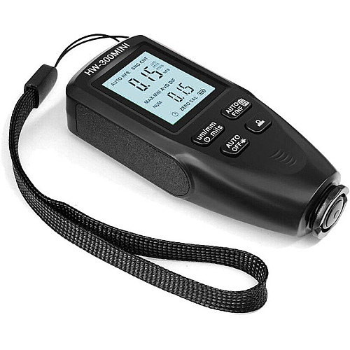 Толщиномер краски цифровой iCar HW-300 Mini 0 - 2000 мкм Fe и Nfe Черный (050738)