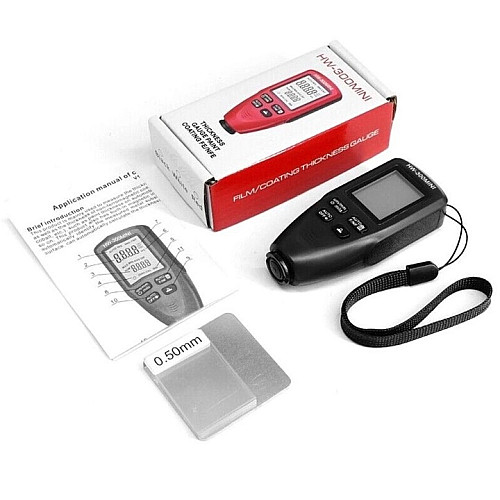 Толщиномер краски цифровой iCar HW-300 Mini 0 - 2000 мкм Fe и Nfe Черный (050738)