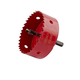 Сверло корончатое биметаллическое GRANITE HSS M42 89 мм Red (6-09-089)