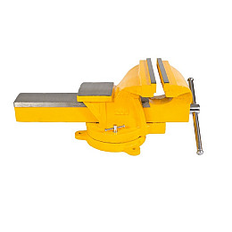 Тиски слесарні настільні поворотні MASTERTOOL 200 мм Yellow (07-0220)