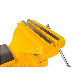 Тиски слесарні настільні поворотні MASTERTOOL 200 мм Yellow (07-0220)