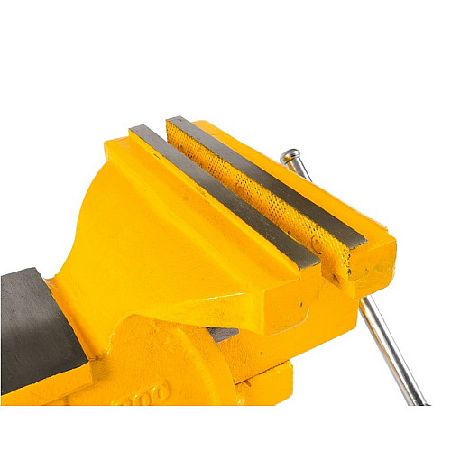 Тиски слесарные настольные поворотные MASTERTOOL 200 мм Yellow (07-0220)
