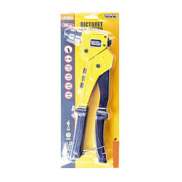 Пистолет для заклепок поворотный MASTERTOOL ПРОФИ 280 мм CrMo Black and Yellow (21-0702)