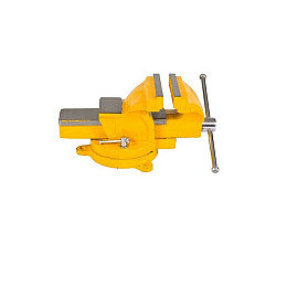 Тиски слесарные настольные поворотные MASTERTOOL 100 мм Yellow (07-0210)