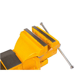 Тиски слесарні настільні поворотні MASTERTOOL 100 мм Yellow (07-0210)