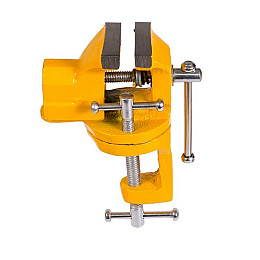 Тиски слесарні поворотні MASTERTOOL 40 мм Yellow (07-0200)