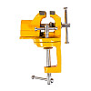 Тиски слесарные поворотные MASTERTOOL 40 мм Yellow (07-0200)