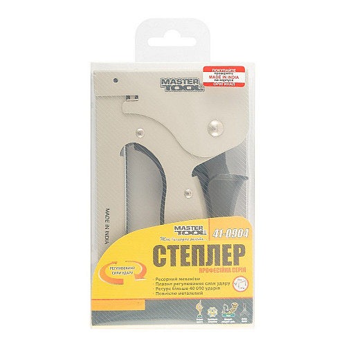 Степлер рессорный MASTERTOOL скоба R53 4-14мм Grey (41-0904)
