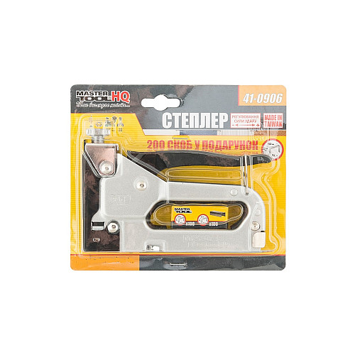 Степлер пружинный MASTERTOOL скоба R53 4-14 мм Grey (41-0906)