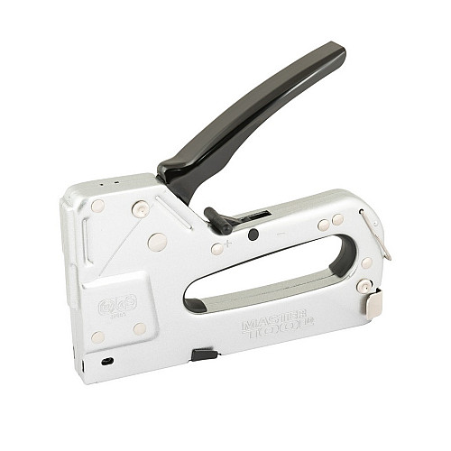 Степлер рессорный MASTERTOOL 3-В-1 скоба R53 4-14мм/R13 6-14 мм/шпилька 14мм Grey (41-0909)
