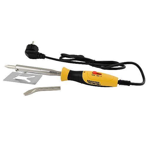 Паяльник електричний регульований MASTERTOOL 50-100 Вт 220 V/50 Гц 470°С Жовтий та Чорний (44-0016)