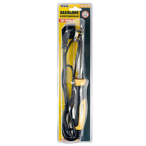 Паяльник електричний регульований MASTERTOOL 50-100 Вт 220 V/50 Гц 470°С Жовтий та Чорний (44-0016)