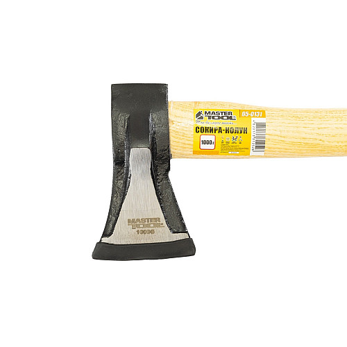 Топор-колун MASTERTOOL 1000 г HRC 50 430 мм Жовтий та Чорний (05-0131)