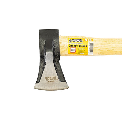 Топор-колун MASTERTOOL 1000 г HRC 50 430 мм Жовтий та Чорний (05-0131)