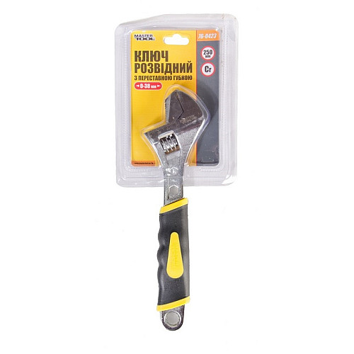 Ключ розвідний MASTERTOOL 250 мм 0 – 38 мм CrV Black (76-0423)