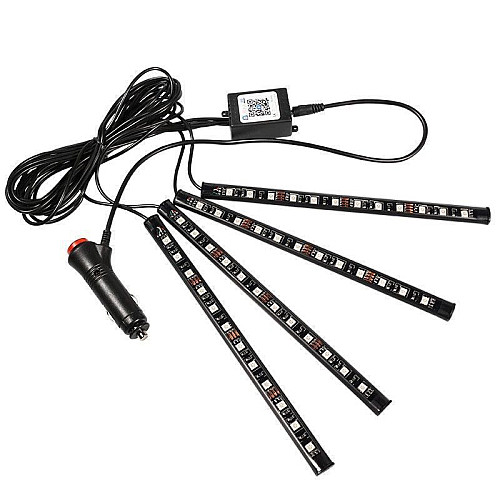 Підсвітка в авто з пультом та світломузикою LED RGB Automobile Atmosphere Lamp 8097 CNV