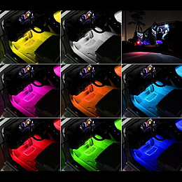 Підсвітка в авто з пультом та світломузикою LED RGB Automobile Atmosphere Lamp 8097 CNV