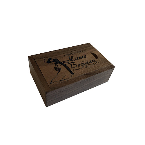 Флешка SUNROZ Wooden USB Flash Drive деревяный флеш накопитель с гравировкой Наша свадьба 32 Gb USB (SUN0826)
