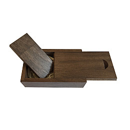 Флешка SUNROZ Wooden USB Flash Drive деревяный флеш накопитель в коробке 16 Gb USB 3.0 Темное дерево (SUN0820)