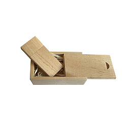 Флешка SUNROZ Wooden USB Flash Drive деревяный флеш накопитель в коробке 16 Gb USB 3.0 Светло-коричневый (SUN0819)