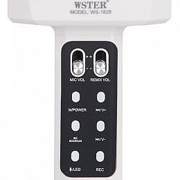 Микрофон-караоке беспроводной WSTER WS-1828 Белый (101113)
