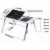 Столик для ноутбука E-Table Чорно-білий (258746)