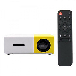 Портативный мини проектор LED Projector YG-300 White/Yellow