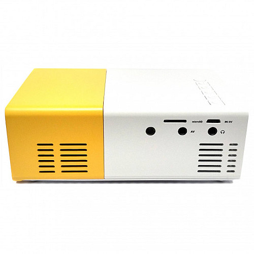 Портативный мини проектор LED Projector YG-300 White/Yellow