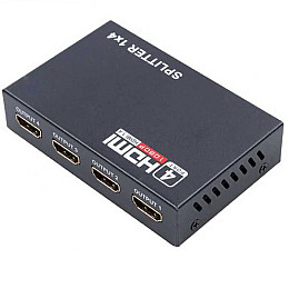 Сплиттер 1x4 порта HDMI splitter 1080P 4K 3D Черный (20053100245)
