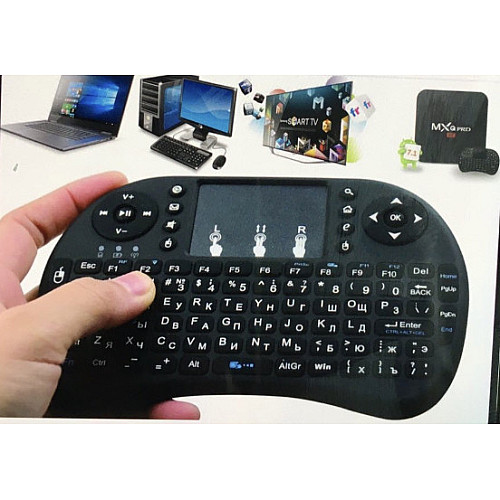 Бездротова мультимедійна клавіатура із сенсорною панеллю MK W0818 TOUCH Black (300899BL)