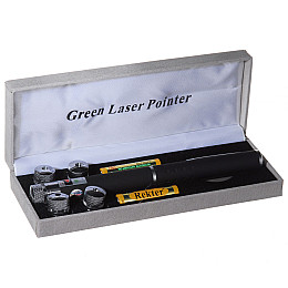 Лазерная указка ooops Laser Green Pointer 5 насадок (0689)