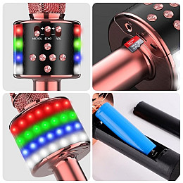 Караоке мікрофон D168 Рожеве Золото (238)