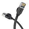 Патч-корд для интернета BASEUS RJ45 Gigabit flat 1 м, черный