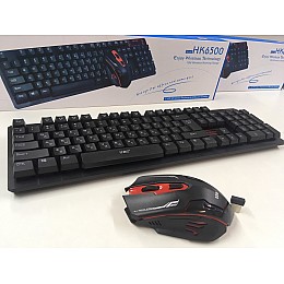 Комп'ютерна бездротова клавіатура та миша KEYBOARD HK-6500 ART 3254 Black