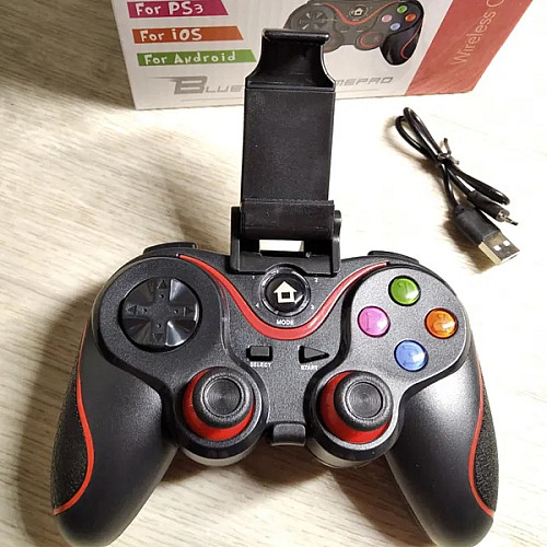 Ігровий маніпулятор Gen Game бездротовий джойстик геймпад для смартфона Bluetooth 15см Чорний