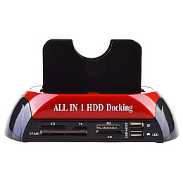 Док-станция для жестких дисков Digital Lion PH-0875 SATA + IDE с двойным слотом / кардридером / USB 2,0