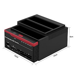 Док-станція для жорстких дисків із картридером Digital Lion WLX-893U | Зовнішня кишеня SATA+IDE 2,5
