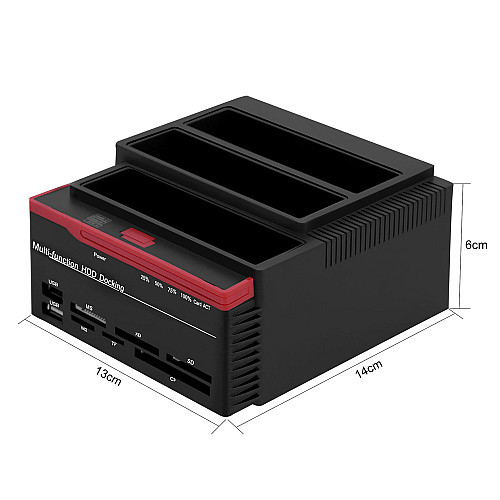 Док-станція для жорстких дисків із картридером Digital Lion WLX-893U | Зовнішня кишеня SATA+IDE 2,5"/3,5"