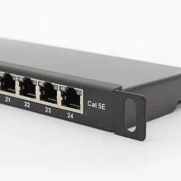 Патч-панель Hypernet 24 порта FTP 0.5U кат. 6е 19" PP-KFSTP6-24-05U