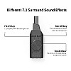 Внешняя звуковая карта USB 7.1 Channel адаптер 3.5mm для наушников и микрофона Plextone GS3 Black