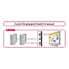 Перехідник моніторний Delock DisplayPort 2x1 (Switch) v1.4 8K@30Hz ручний сірий (70.08.7668)