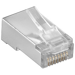 Конектор мережевий Gutbay FreeEnd-RJ45 STP5e конектор AWG24-26 Gold срібний (78.01.2931)