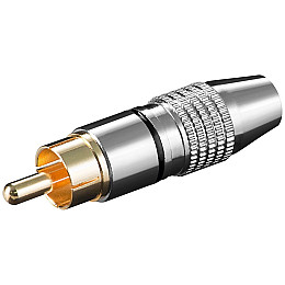 Штекер Goobay FreeEnd-RCA /M Metal Gold D=6.5mm Black чорний (75.01.1905)