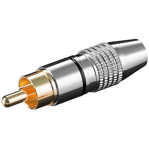 Штекер Goobay FreeEnd-RCA /M Metal Gold D=6.5mm Black чорний (75.01.1905)