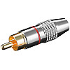 Штекер Goobay FreeEnd-RCA /M Metal Gold D=6.5mm Red червоний (75.01.1904)