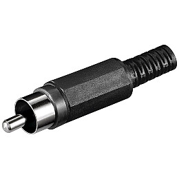 Штекер Goobay FreeEnd-RCA /M Plastic Nickel Black чорний (75.01.1277)