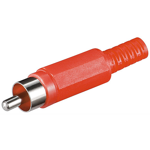 Штекер Goobay FreeEnd-RCA /M Plastic Nickel Red червоний (75.01.1276)