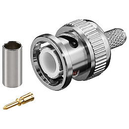 Штекер Goobay FreeEnd-BNC/50ohm /M конектор обжимний RJ58/U Gold(75.01.1333)