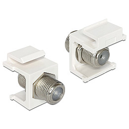 Перехідник антенний Delock RF:F F/F 75Ohm Keystone module білий (70.08.6300)